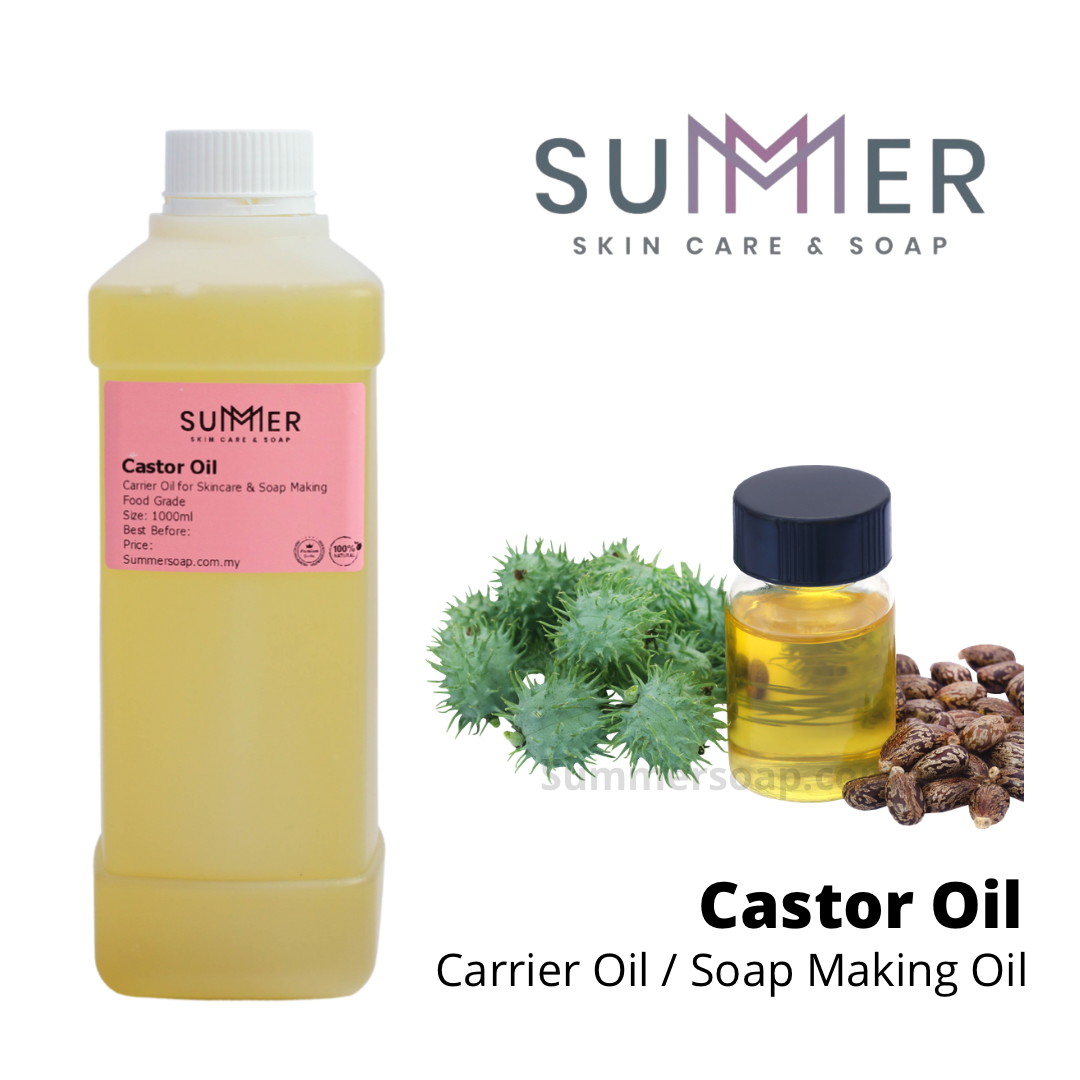 Castor Oil 1000ml (1L) Pure Cold Pressed 1st Grade Oil 高级蓖麻油 Soap